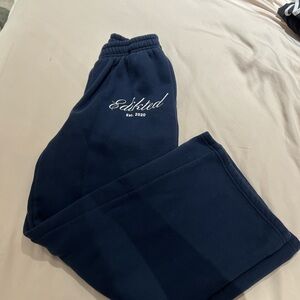 Edikted Dark Blue Fleece Pants